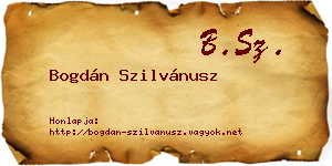 Bogdán Szilvánusz névjegykártya